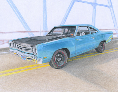 1969 Plymouth Roadrunner Illustration