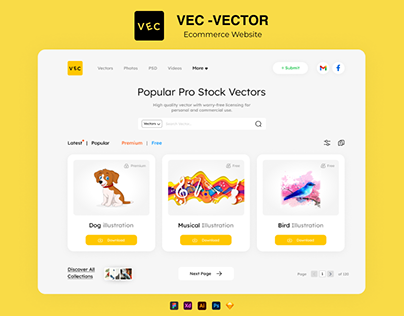 VEC -Vector Website UI Design