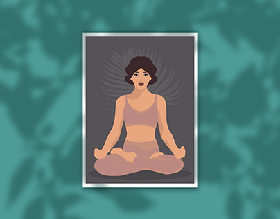 постер для йога-центра, стиль "FaceLess".