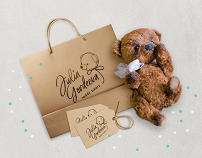 Teddy bears by J. Gordeeva / Brand design