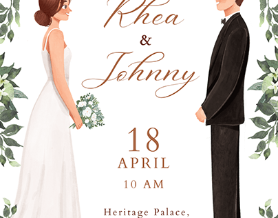 Destination Wedding Invitation - Rhea - Johnny