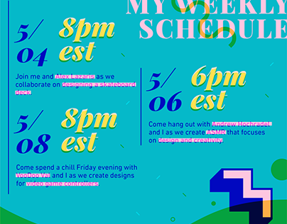 Streaming Schedule 5/03 - 5/09