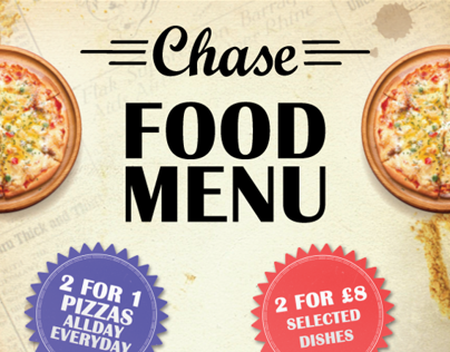 Chase Bar Sunderland - Food Menu