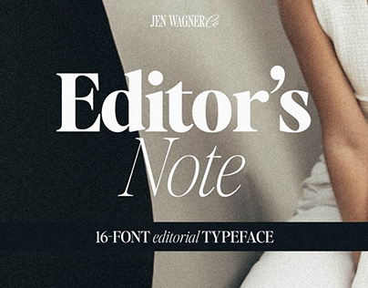 Editor's Note 16Font Editorial Serif