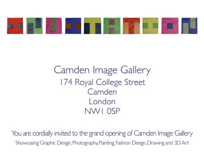 Invitation Designs for Camden Image Gallery's Opening