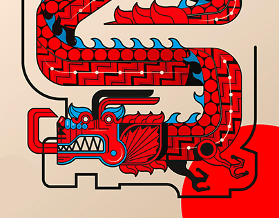 Red Dragon (vector art)