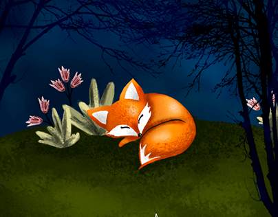 Illustration fox sweet love