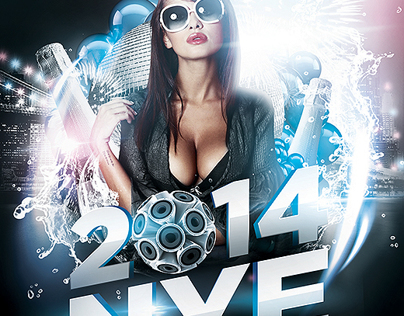 2014 New Years Eve Party Flyer Template
