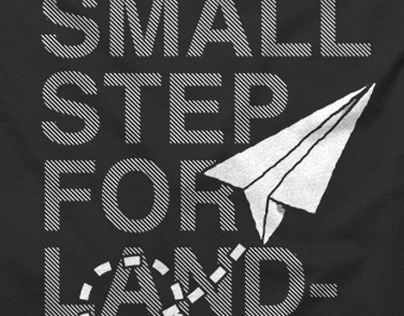 ONE SMALL STEP FOR LANDMINES "Paper Plane shirt"