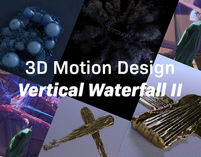 3D Motion Design - Vertical Waterfall II