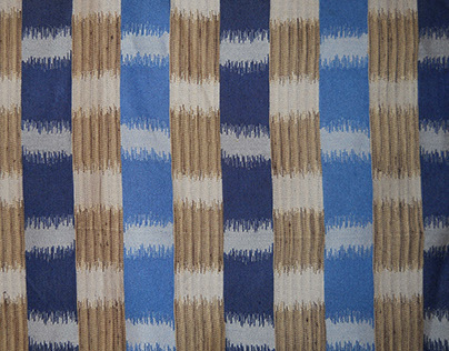 Checkmate-woven ikat textile