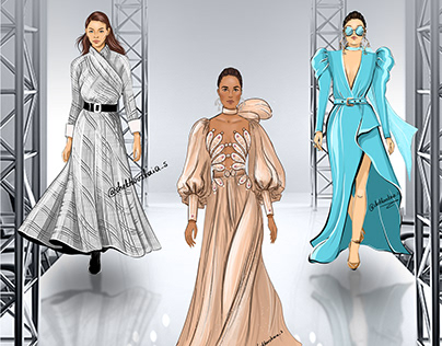 Fashion Illustrations for the show Haute Couture 2020