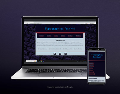 Website Design: Typographics Festival