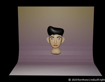 3D Face modeling using basic geometries.