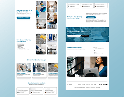 Cleaning Service Landing Page Design