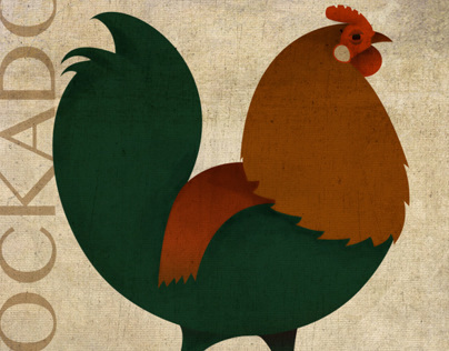 Pig and Rooster Folk Art