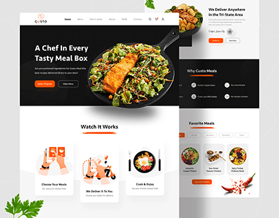 Gusto Meal Kits Website Design 🥘