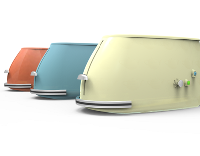 Toaster inspired on Volkswagen (sketch,modelling,logo)