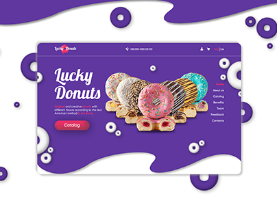 Landing page. Donut delivery.