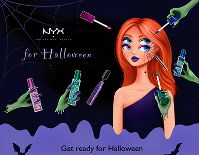 Halloween make-up with NYX cosmetics