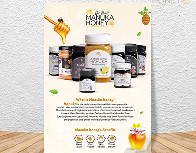 Manuka Honey Flyer Design | Brand Designs
