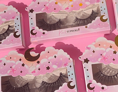 Dreamy Faux Mink Eyelashes Packaging Design