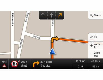 Navigation software interface for NNG 2013