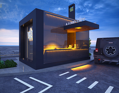 Drive thru alord cafe(drive thru) booth by lotus