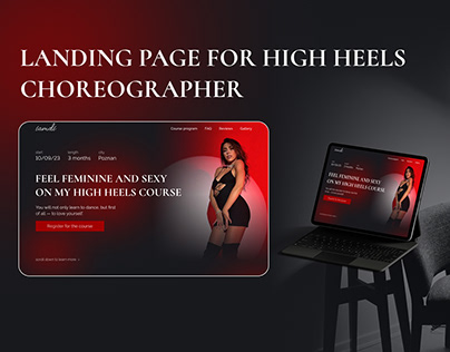 Landing page for choreographer