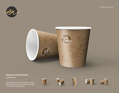Disposable Paper Cup Mockups | Packaging mockups