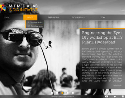 Website design for MIT Media Labs India