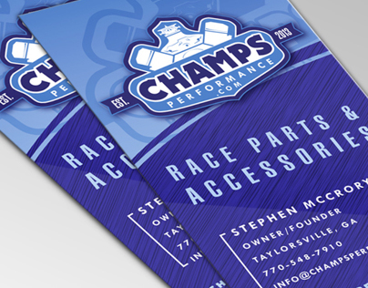 CHAMPS Performance Business Card Design