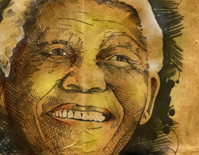 Nelson Mandela Editorial Portrait