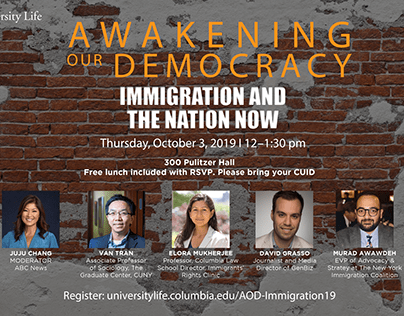 Columbia University Awakening our Democracy Poster