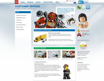 LEGO Customer Service site