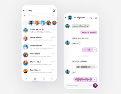 Chat Mobile App UI/UX Design