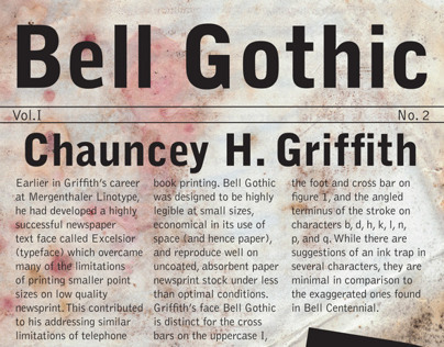 Bell Gothic Font Typography Poster