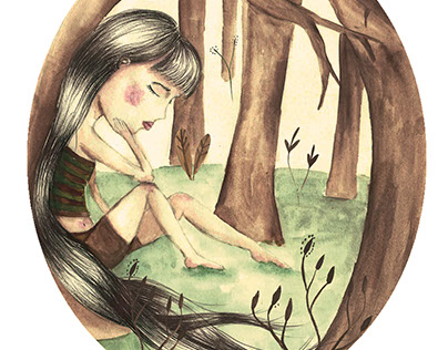 Girl in a forest