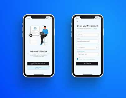Simple iOS Application Sign Up
