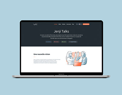Création d'illustrations pour le site web Jenji Talks