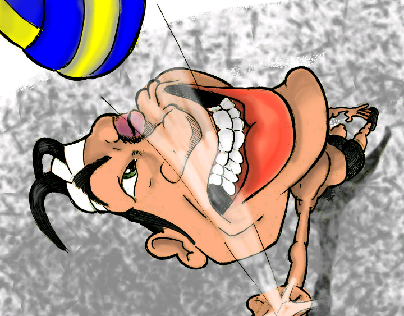 Volleyball Cartoon Character