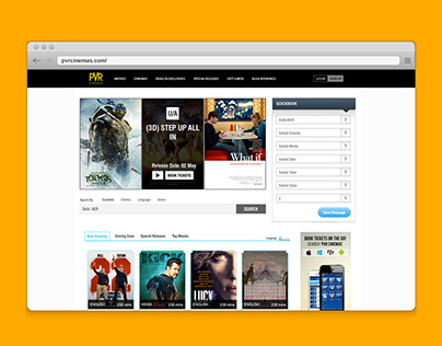 pvr Cinemas website