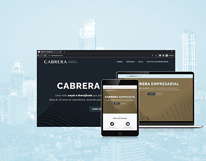 website para Cabrera Advocacia
