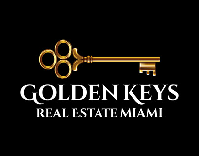 Golden keys real estate logo design