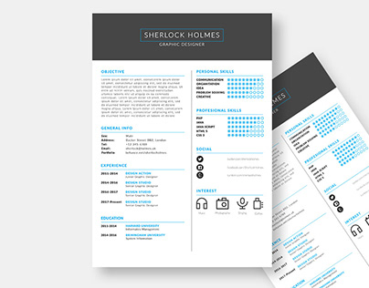 Free Fully Customizable Resume Template in PSD Format