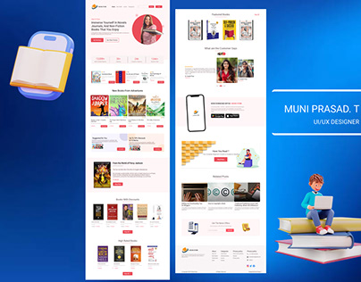 E-Book Website | Landing Page | UI Design
