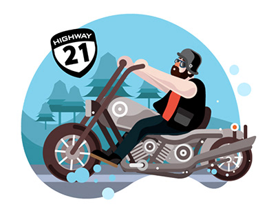 Biker Animation for Highway21 Apparel