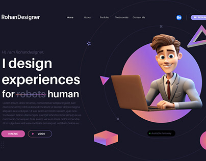 RohanDesigner - Designer Portfolio Website