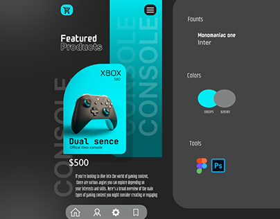 X box control buying page design
