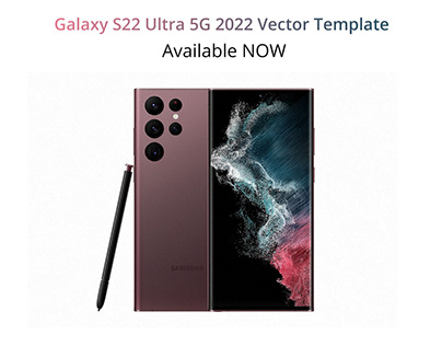 Galaxy S22 Ultra 5G Skin Template Vector 2022